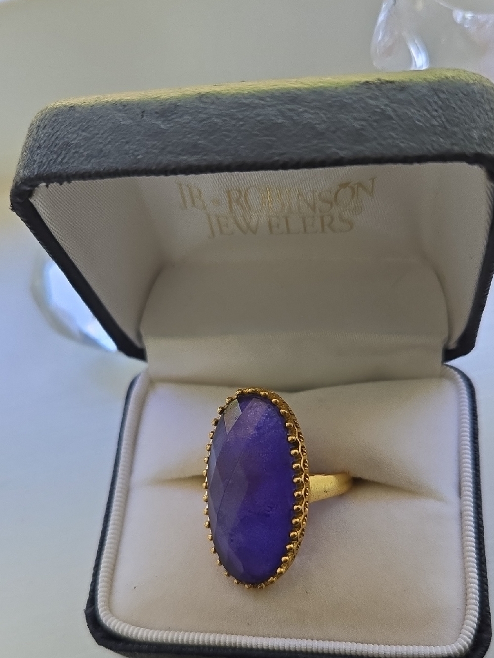 14K GOLD FILLED NATURAL TANZANITE RING